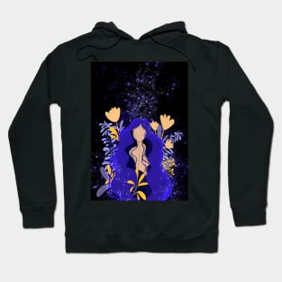 Magical Lady 1, Purple Figure Illustration Hoodie